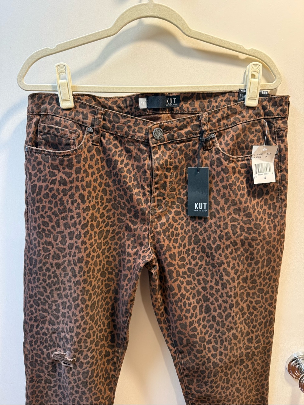 Kut from the Kloth New York Women’s Brown Leopard Print Ankle Jeans - NWT - Picture 5 of 10